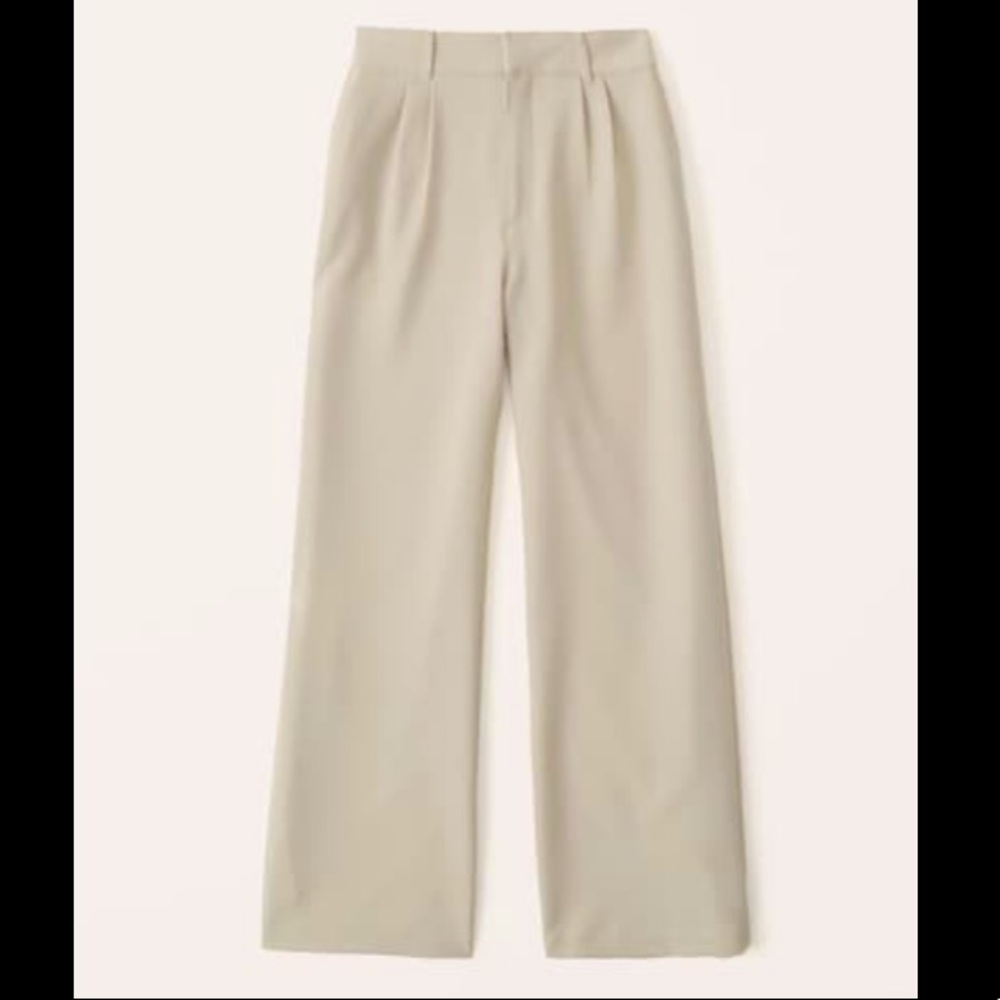 Abercrombie women tailored wide leg pants trousers